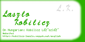 laszlo kobilicz business card